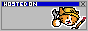 A button with text reading Hosted on Neocities alongside an animated GIF of the Neocities mascot, Penelope the cat.